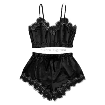 Lace Satin Nightwear Set