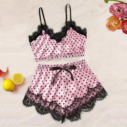 Lace Satin Nightwear Set