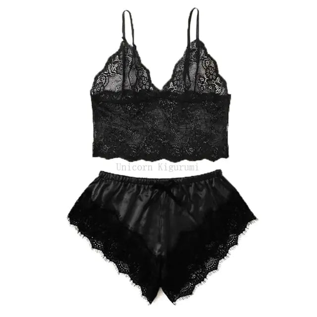 Lace Satin Nightwear Set