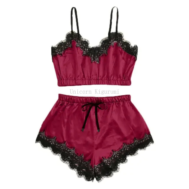 Lace Satin Nightwear Set