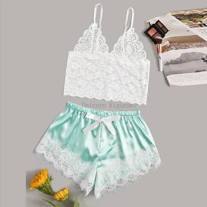 Lace Satin Nightwear Set